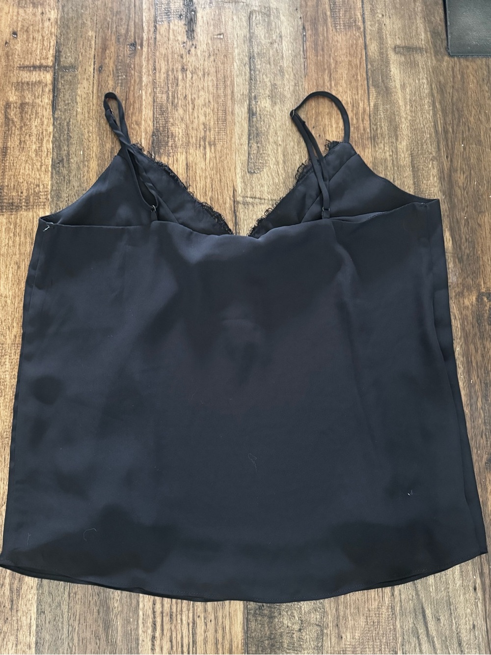 Melrose & Market Black Lace Trim V-Neck Camisole Tank Top Size Small - Picture 6 of 8
